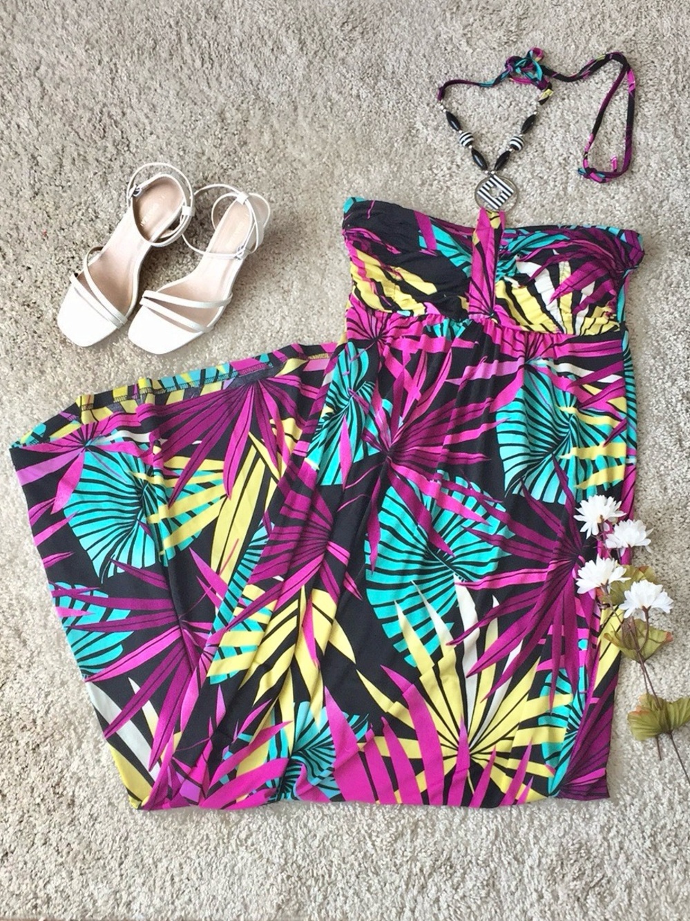 Streetwear Society | Bright Tropical Print Dress